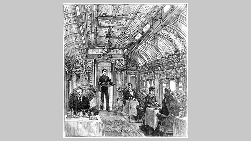 The new Pullman dining car on the Great Northern Railway