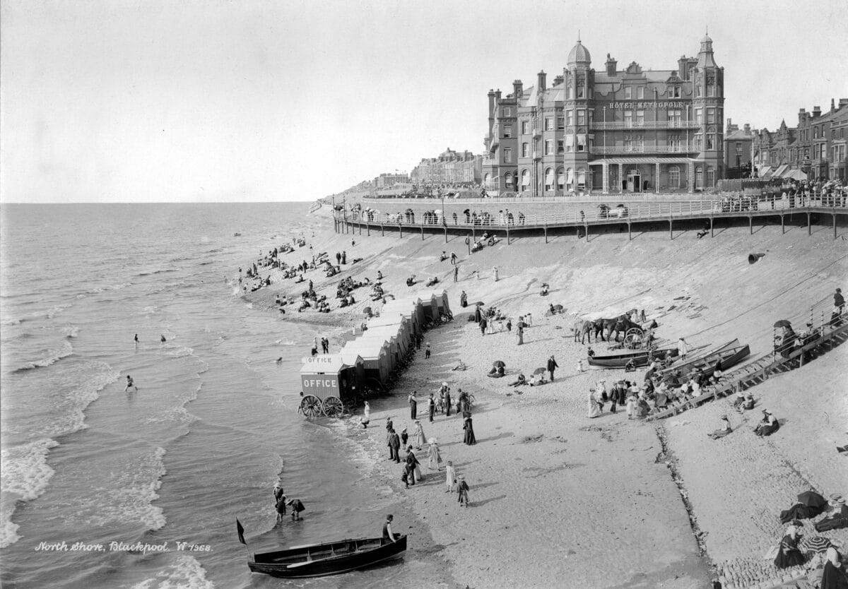 A black and white photo of North Shore, Blackpoolh