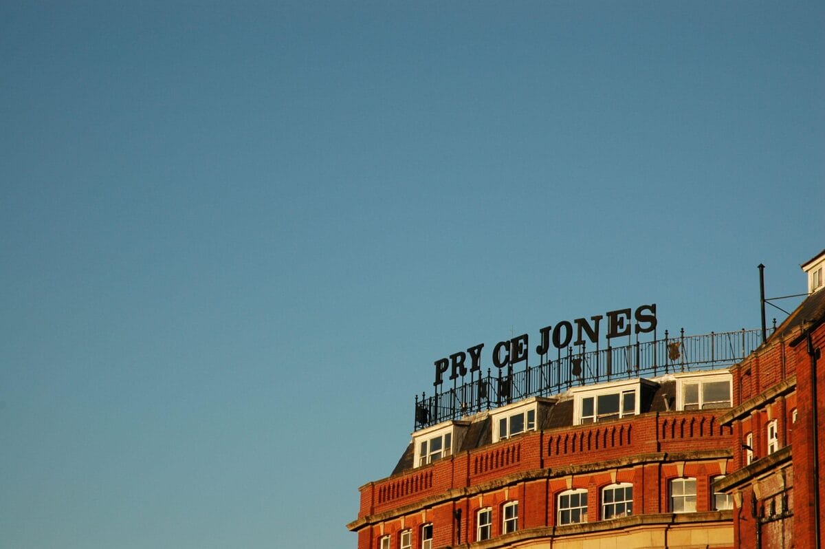 The Pryce Jones building in Newtown, Powys, Wales