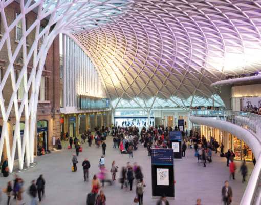 A photograph of King's Cross station