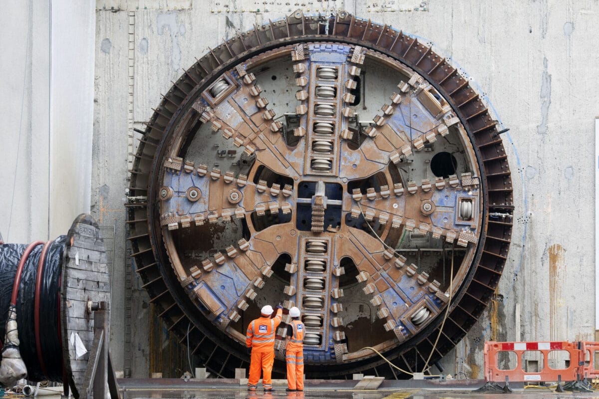 Tunnel Boring Machine (TBM) Elizabeth, used for tunnelling on Crossrail