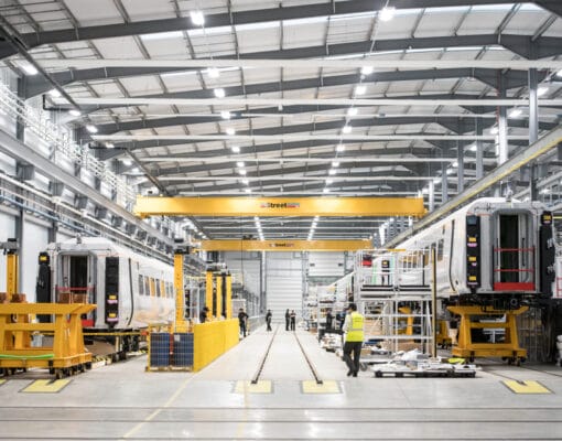 Unveiling ceremony of the first IEP train built at Hitachi Rail Europe Newton Aycliffe plant, County Durham.