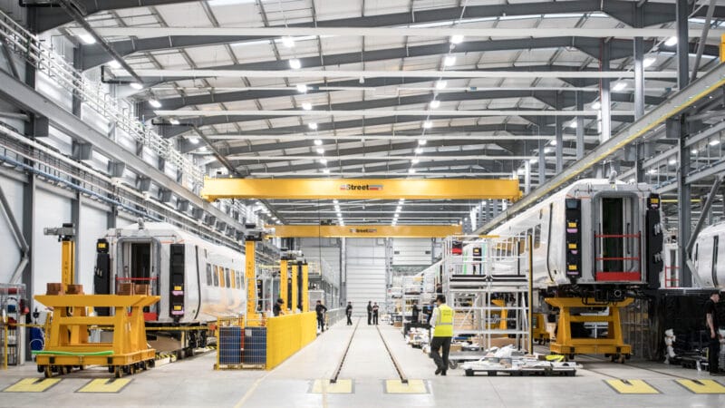 Foto: Hitachi Rail Unveiling ceremony of the first IEP train built at Hitachi Rail Europe Newton Aycliffe plant, County Durham.