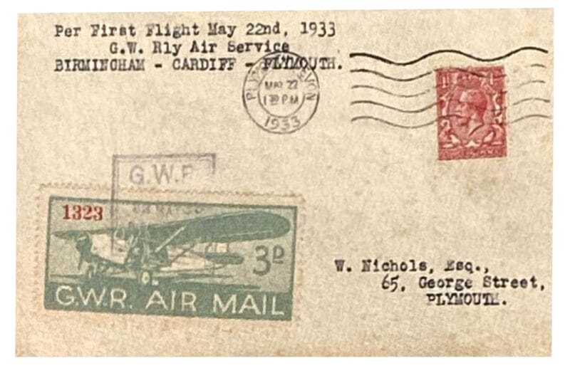 A GWR cover from 1933