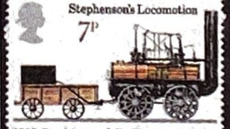 One of the 1975 Royal Mail stamps