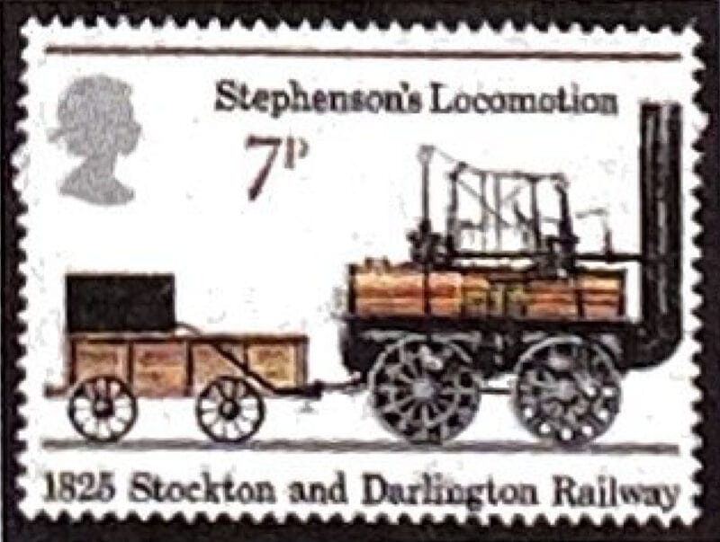 One of the 1975 Royal Mail stamps