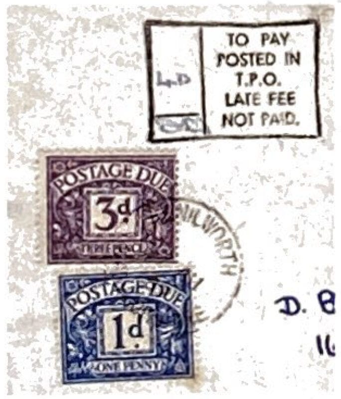 A 'late fee not paid' mark from 1969