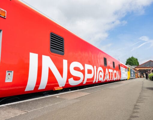 Railway 200 exhibition train 'Inspiration' exterior
