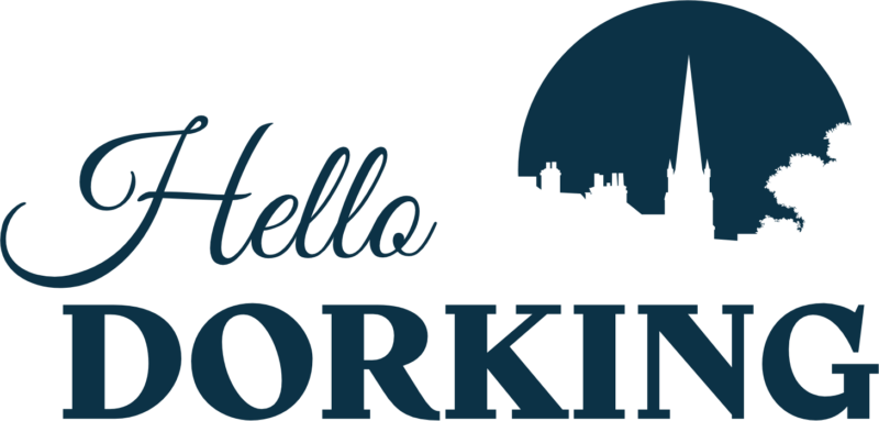 Logo for Southeast Communities Rail Partnership and Hello Dorking