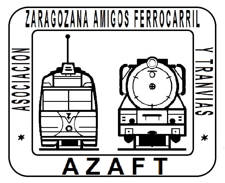 Logo for AZAFT (Asociación Zaragozana de Amigos del Ferrocarril y Tranvías)