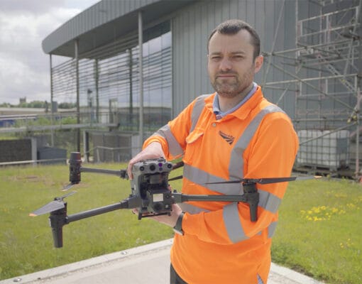 Dominic Mottram with drone